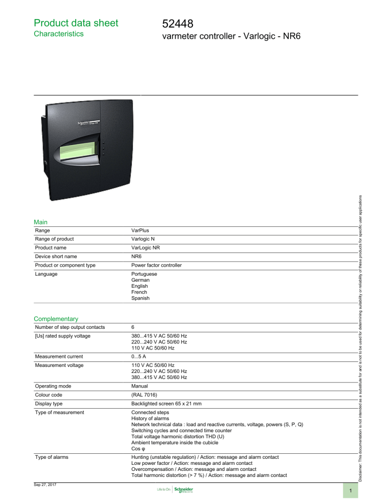 Product data sheet Schneider Electric Manualzz