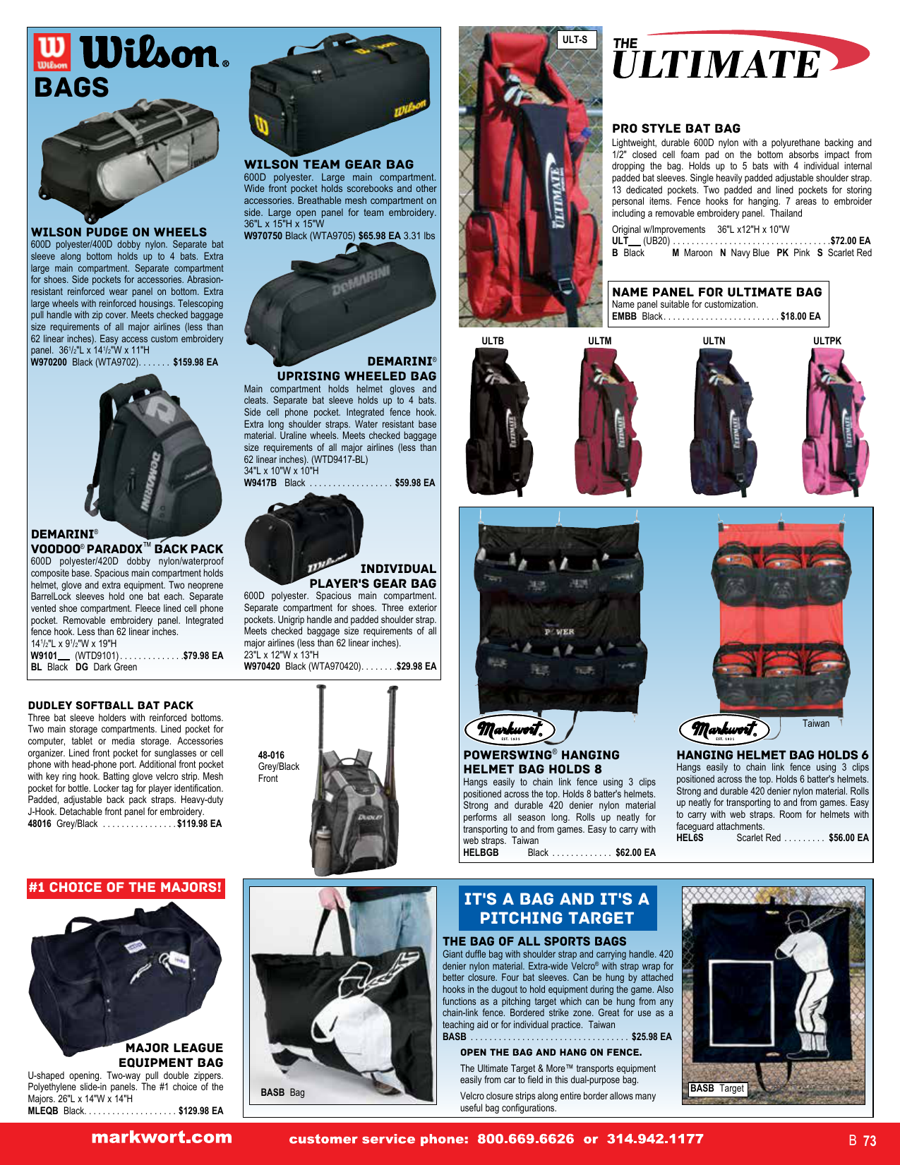 Wilson DeMarini Uprising Wheeled Bat Bag