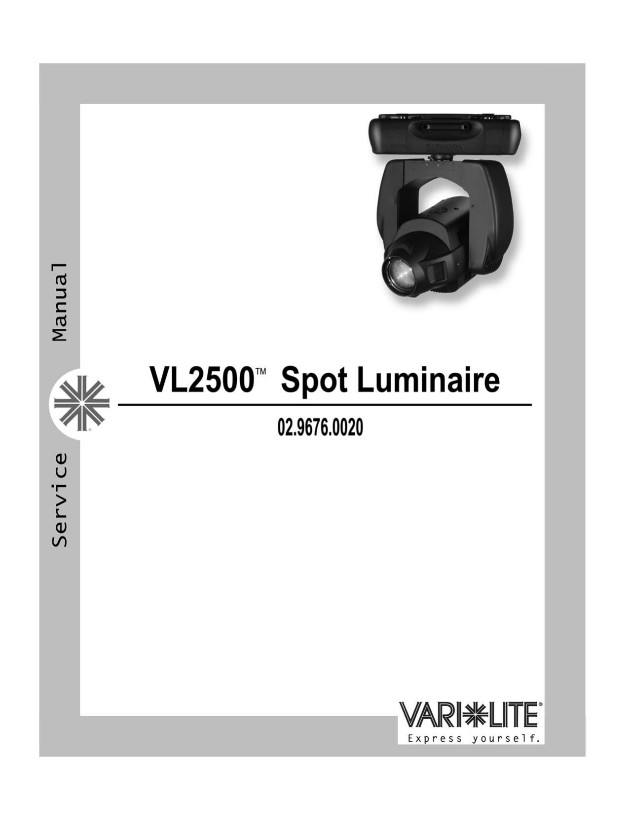 Vl2500s Serv 0 Book Vari Lite Manualzz