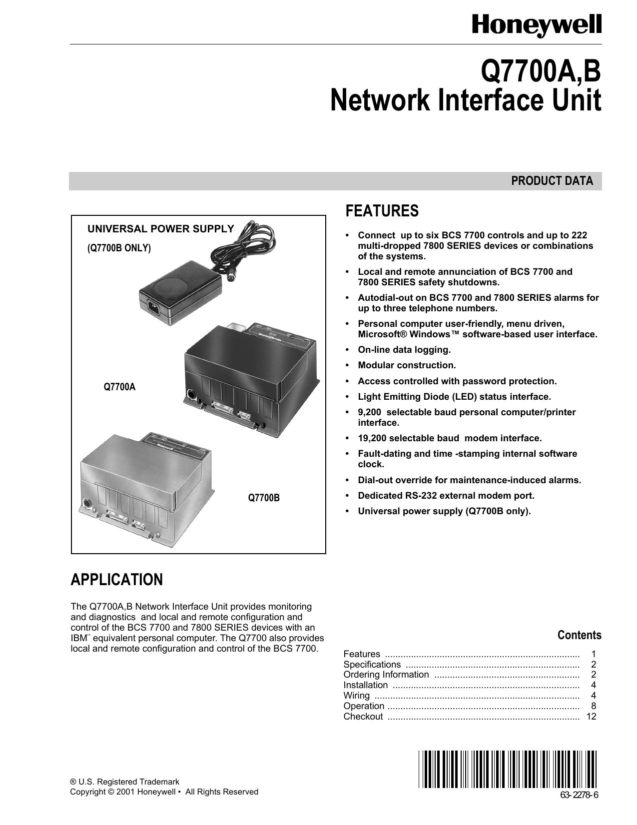 q7700a,b network interface unit Manualzz