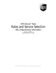 UPS Rates and Service Selection XML Programming Information - Developer&rsquo;s Guide