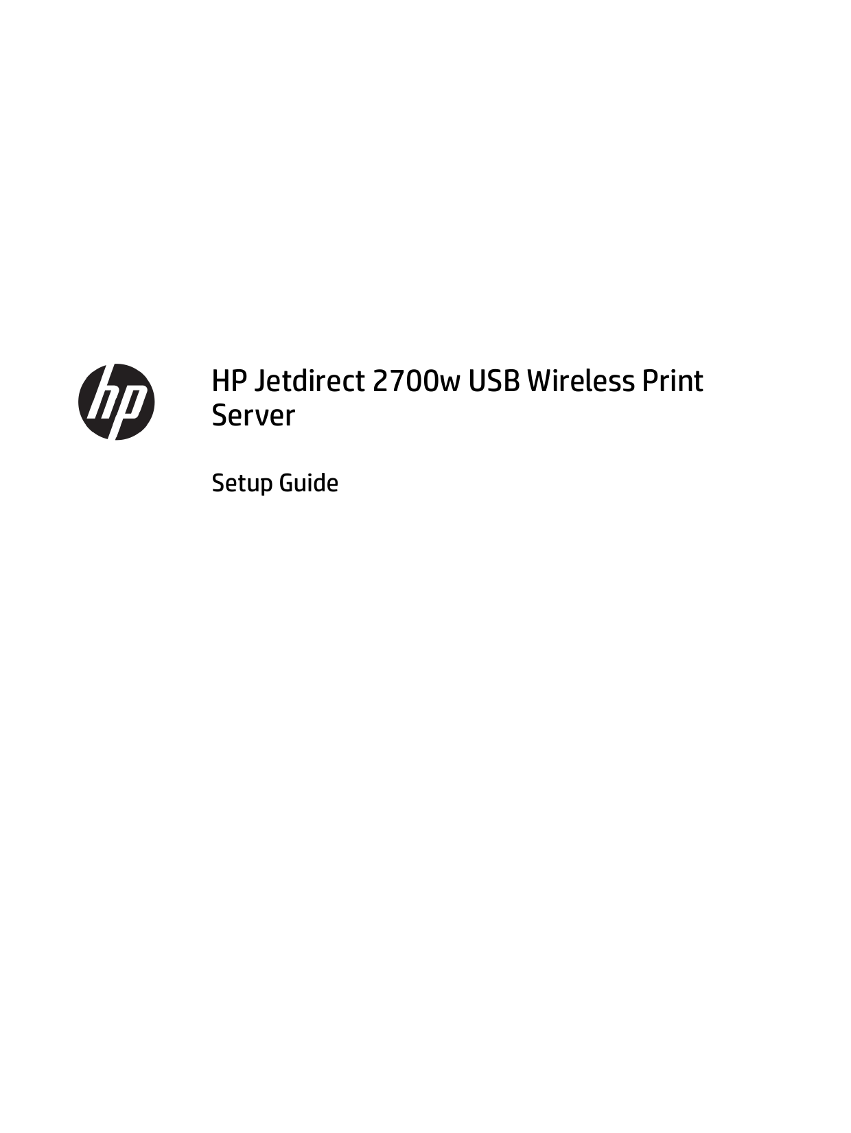 HP Jetdirect 2700w USB Wireless Print Server Setup guide Manualzz