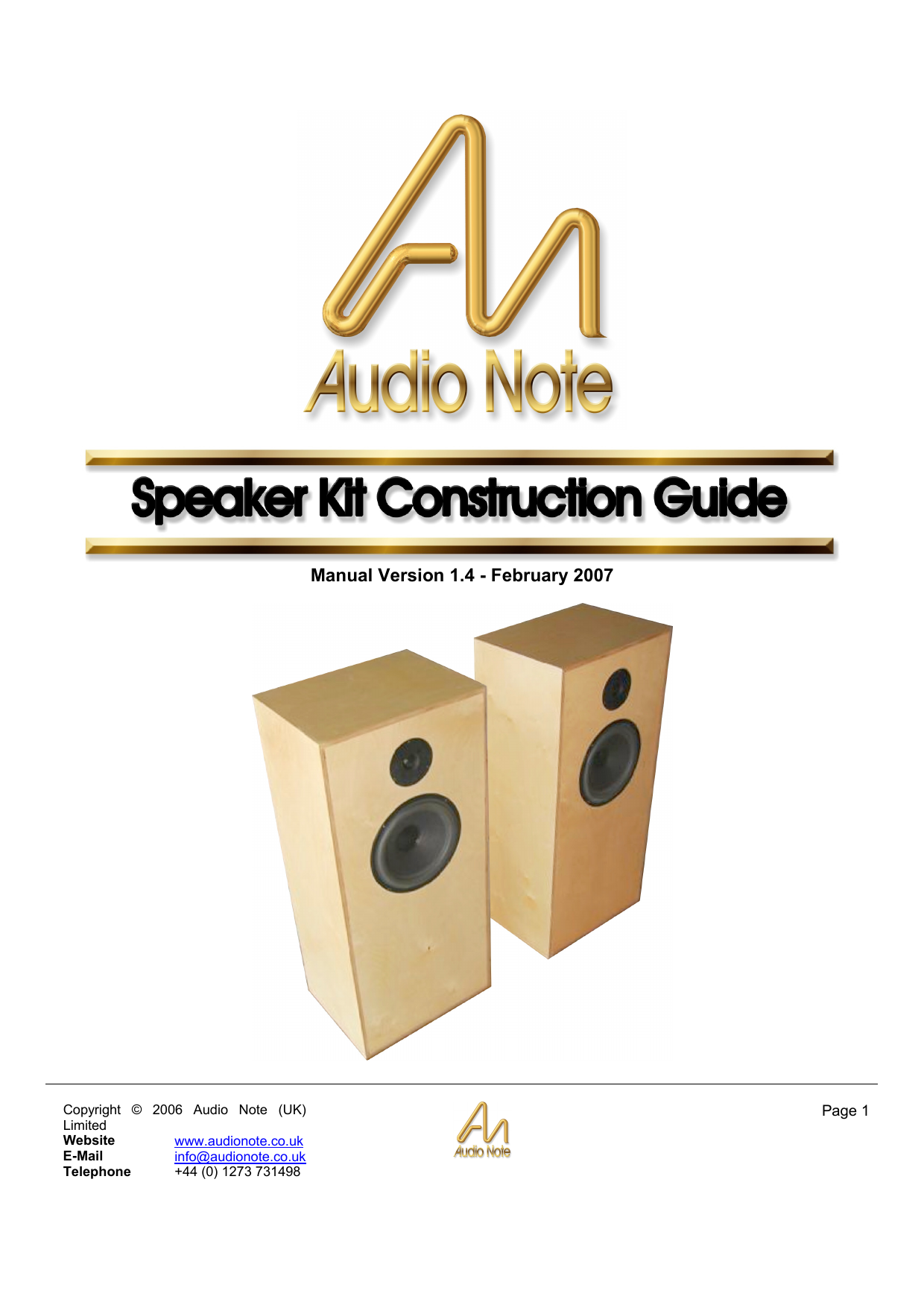 Audio Note Speaker Kit Construstion Manual Manualzz