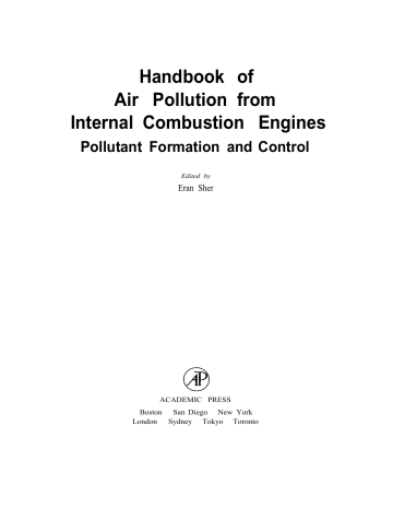 Handbook Of Air Pollution From Internal Combustion Engines Manualzz