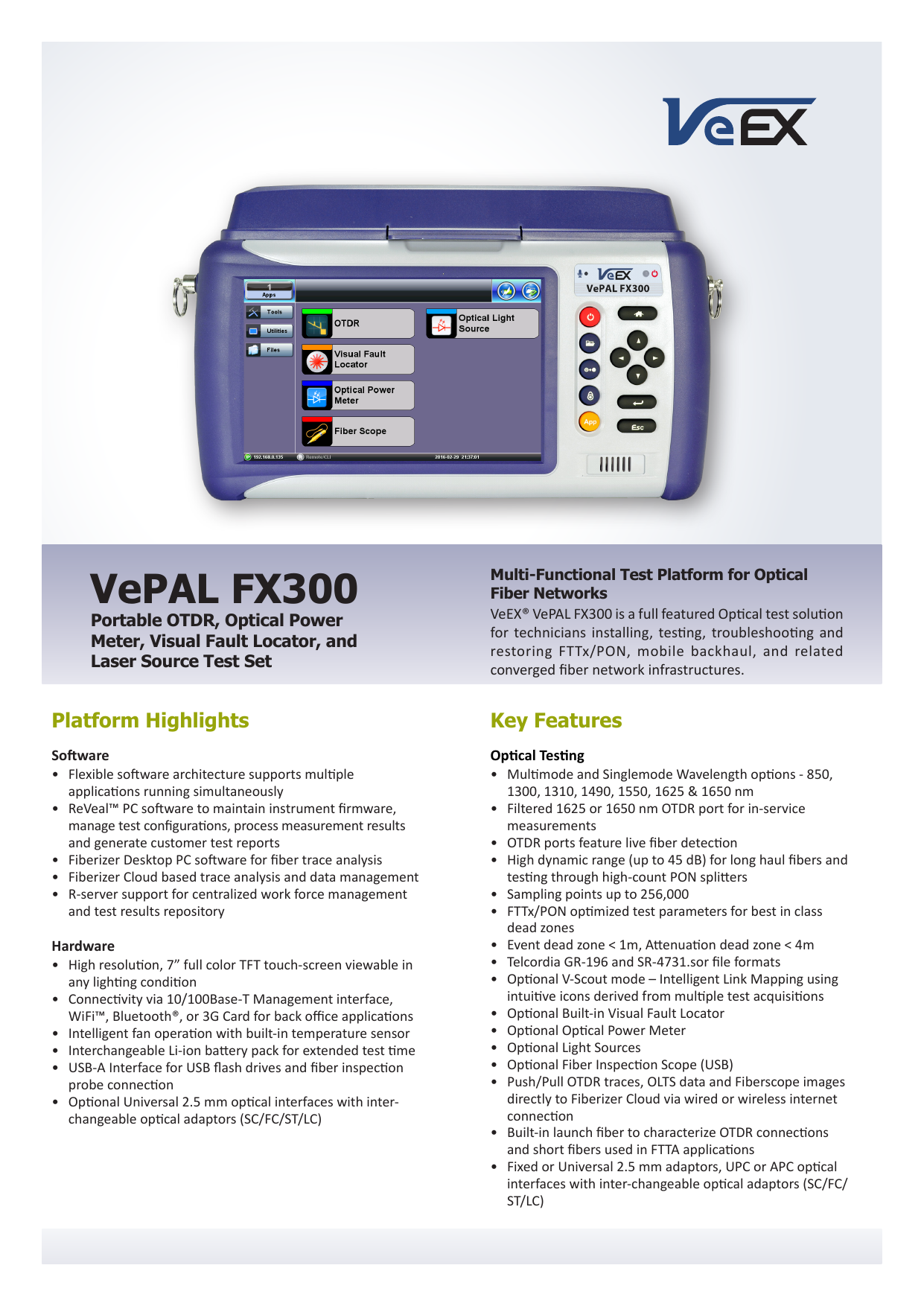 Vepal Fx300 Specification Sheet Manualzz