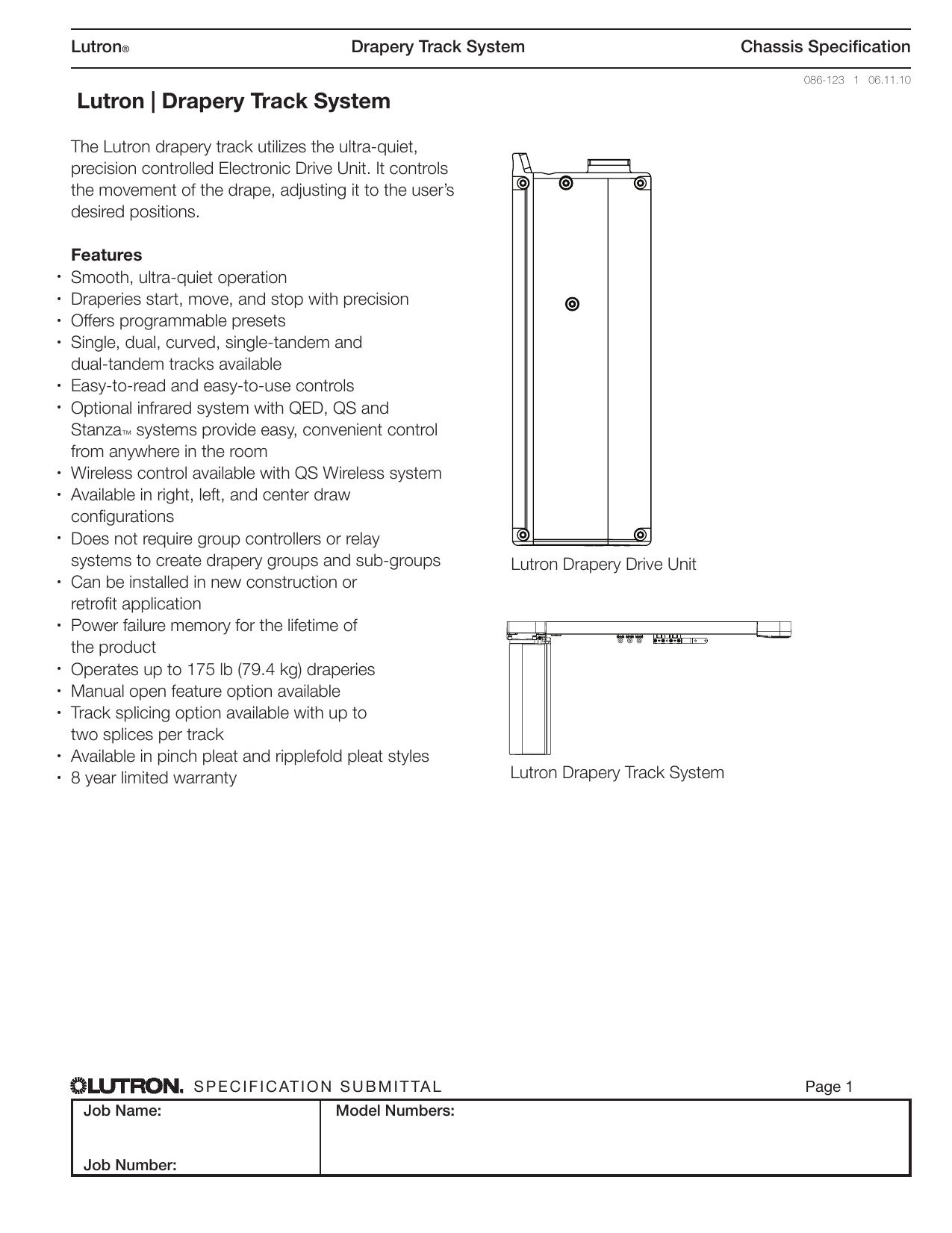 Lutron Drapery Track System Manualzz
