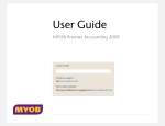 MYOB Premier Accounting 2009 User Guide
