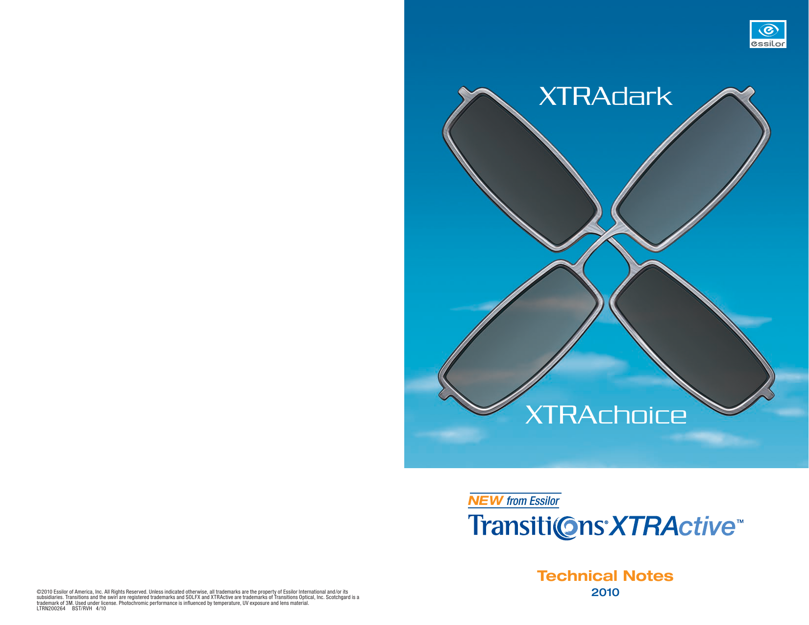 Transitions Xtractive Availability Chart