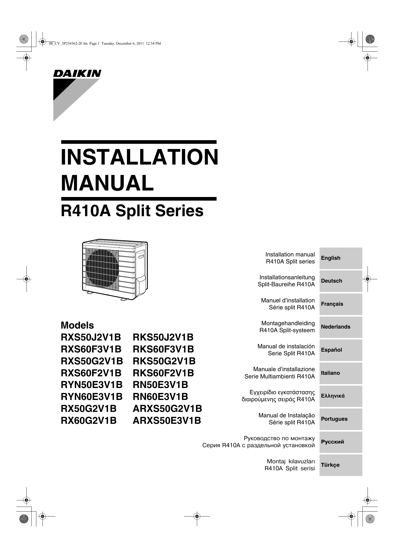 Daikin Installation Manual | Manualzz