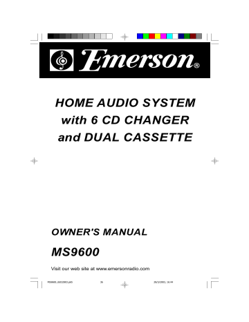 Emerson MS9600 Owner's Manual | Manualzz