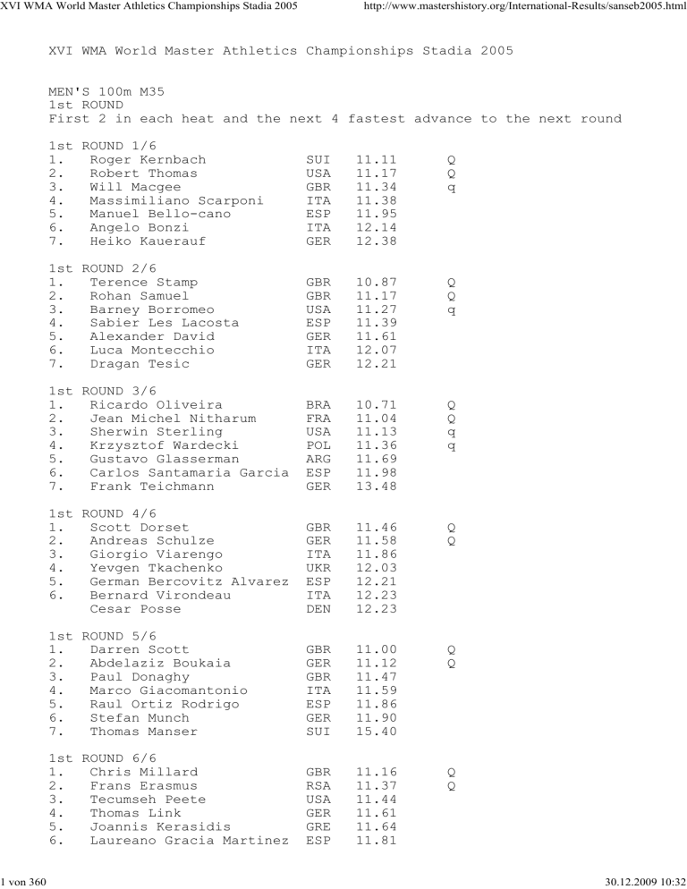 Xvi Wma World Master Athletics Championships Stadia 2005 Manualzz