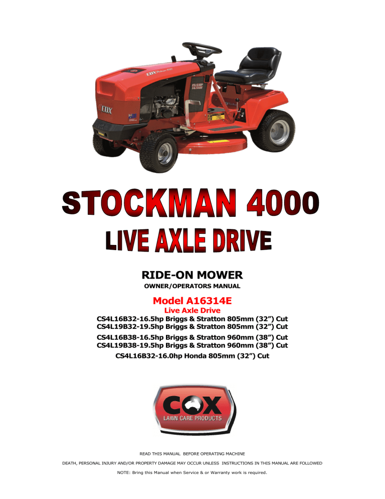 cox mowers acacia ridge