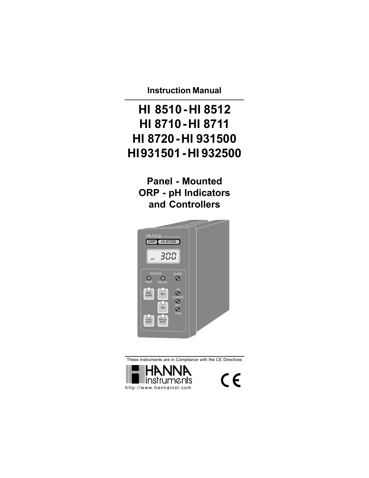 Hanna Instruments HI 932500 Instruction manual Manualzz