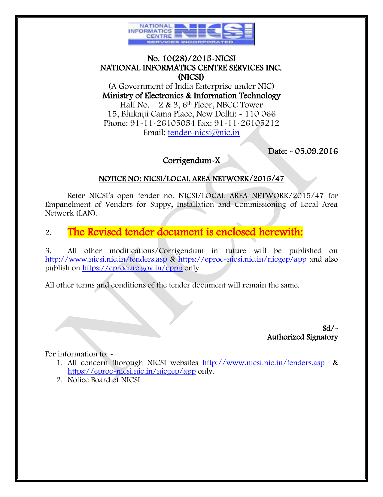 The Revised Tender Document Is Enclosed Herewith Manualzz