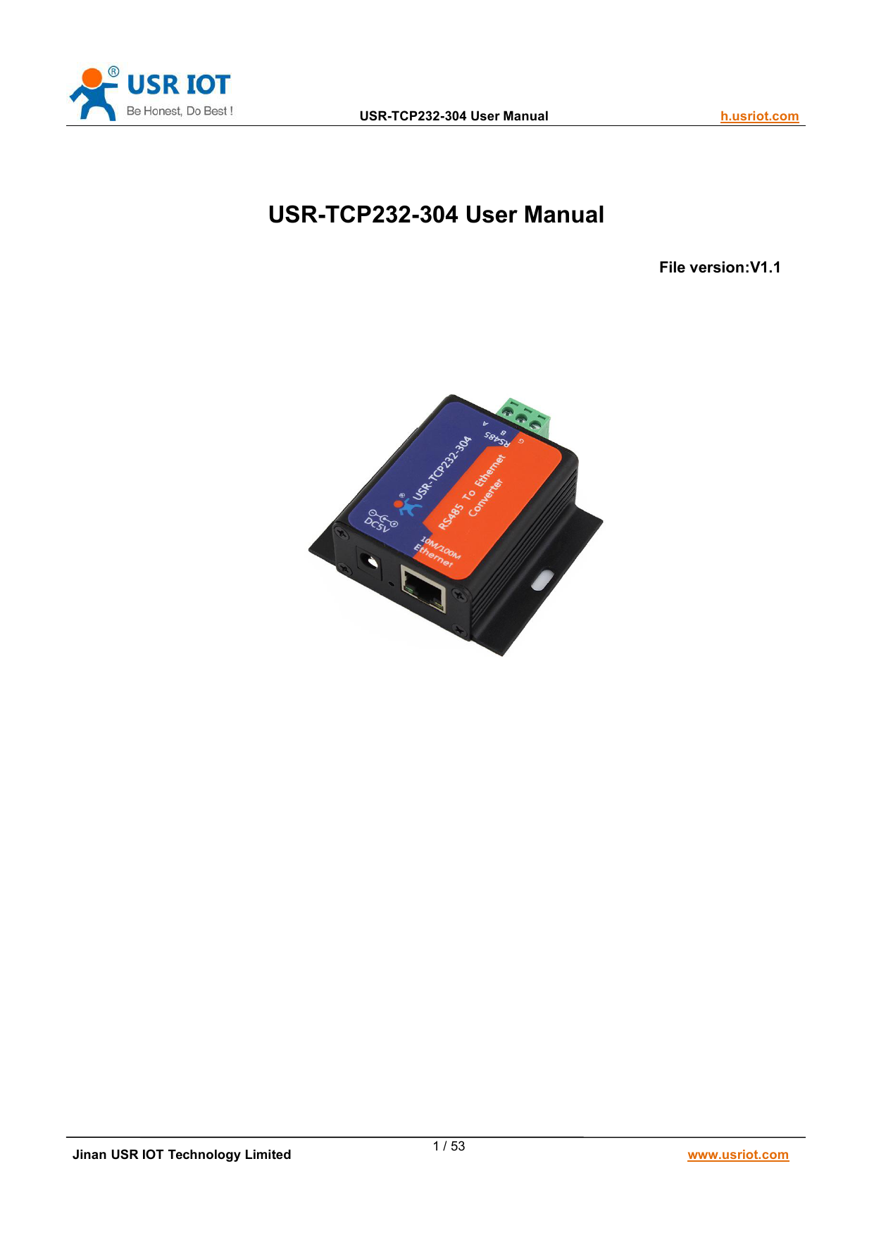 USR-TCP232-304 User Manual | Manualzz