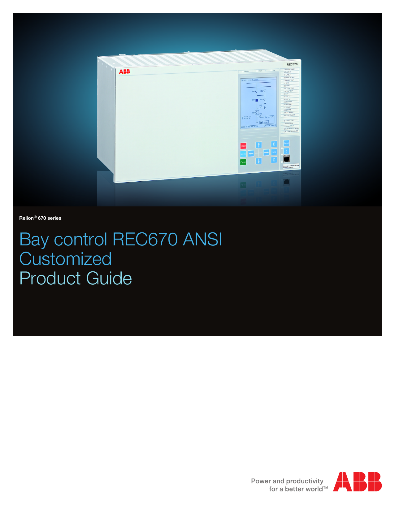 Bay Control REC670 ANSI Customized Product Guide | Manualzz