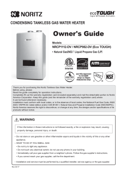 Noritz America NRCP1112-DV-NG - Instructions, Manual | manualzz.com