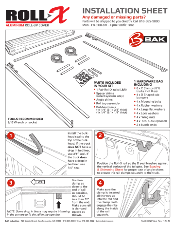 installation sheet | Manualzz