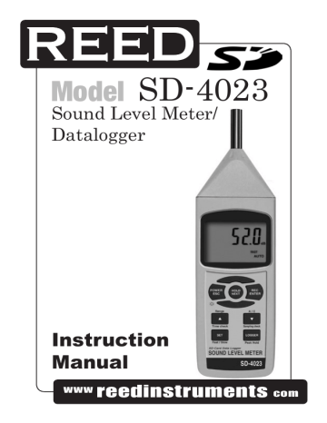 Reed Instruments SD-4023 Instruction manual | Manualzz