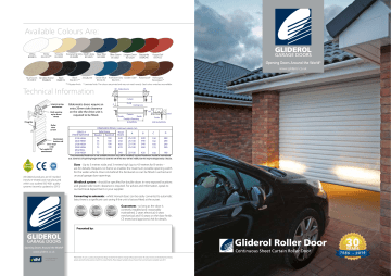 Gliderol Roller Door Gliderol Garage Doors Manualzz