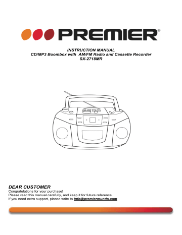 Premier SX-2718MR Instruction manual | Manualzz
