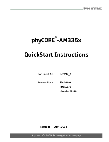 Optional Settings. Phytec phyCORE-AM335x | Manualzz