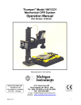 CPR System 1007CCV Thumper Operation Manual