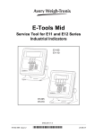 Avery Weigh-Tronix E11 E1105, E11 E1110, E12 E1205, E12 E1210 Service Instructions