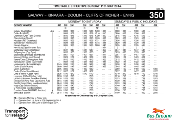 Kinvara to 2025 galway bus