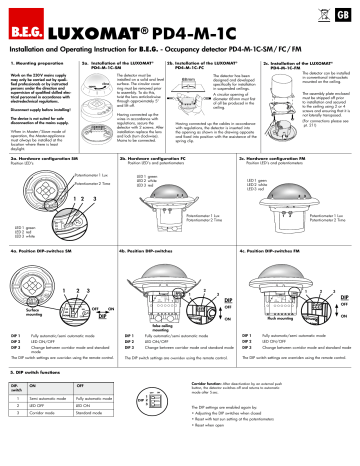 LUXOMAT PD4-M-1C-C-PS Installation And Operating Instruction | Manualzz