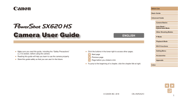 Canon PowerShot SX620 HS User manual | Manualzz