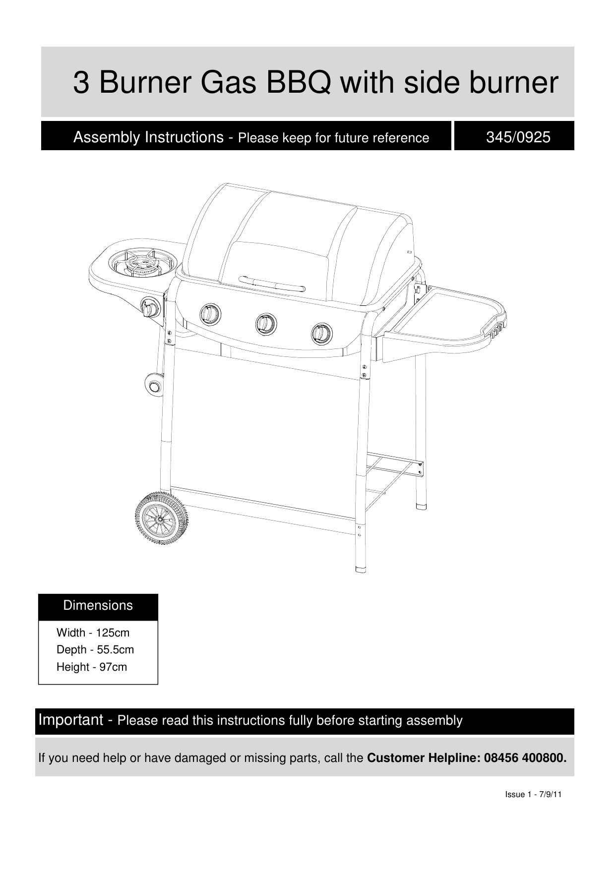 uniflame 4 burner grill gas bbq instructions