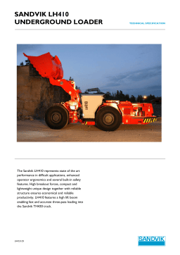 Sandvik LH410 Technical Specification