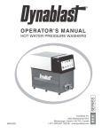 Dynablast BEE H4030BEE3C, H4030BEE3D Operator's Manual