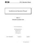 JPS Communications NXU-2 Installation and Operation Manual