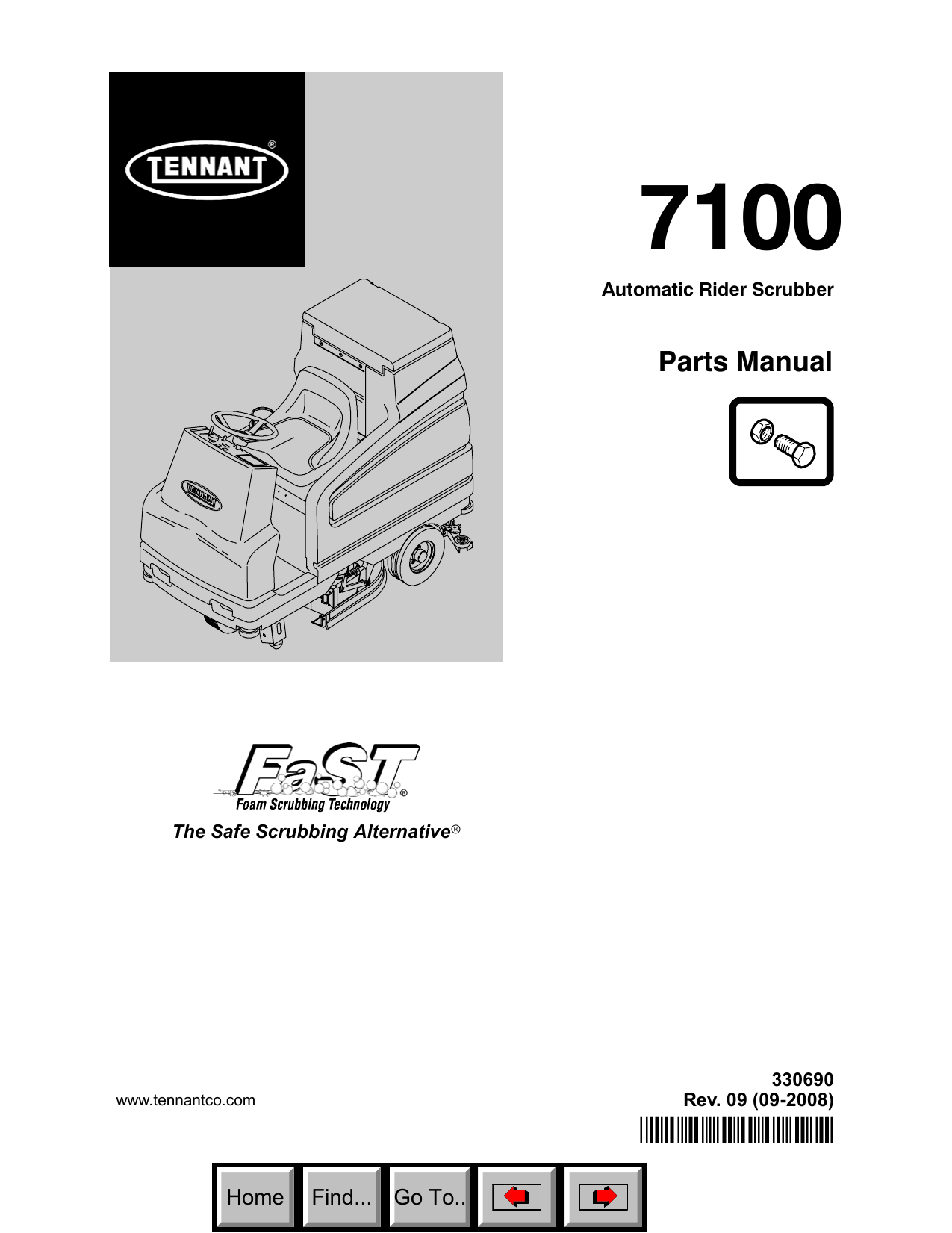 Tennant 7100 Parts Manual 330690 Rev. 09 | Manualzz