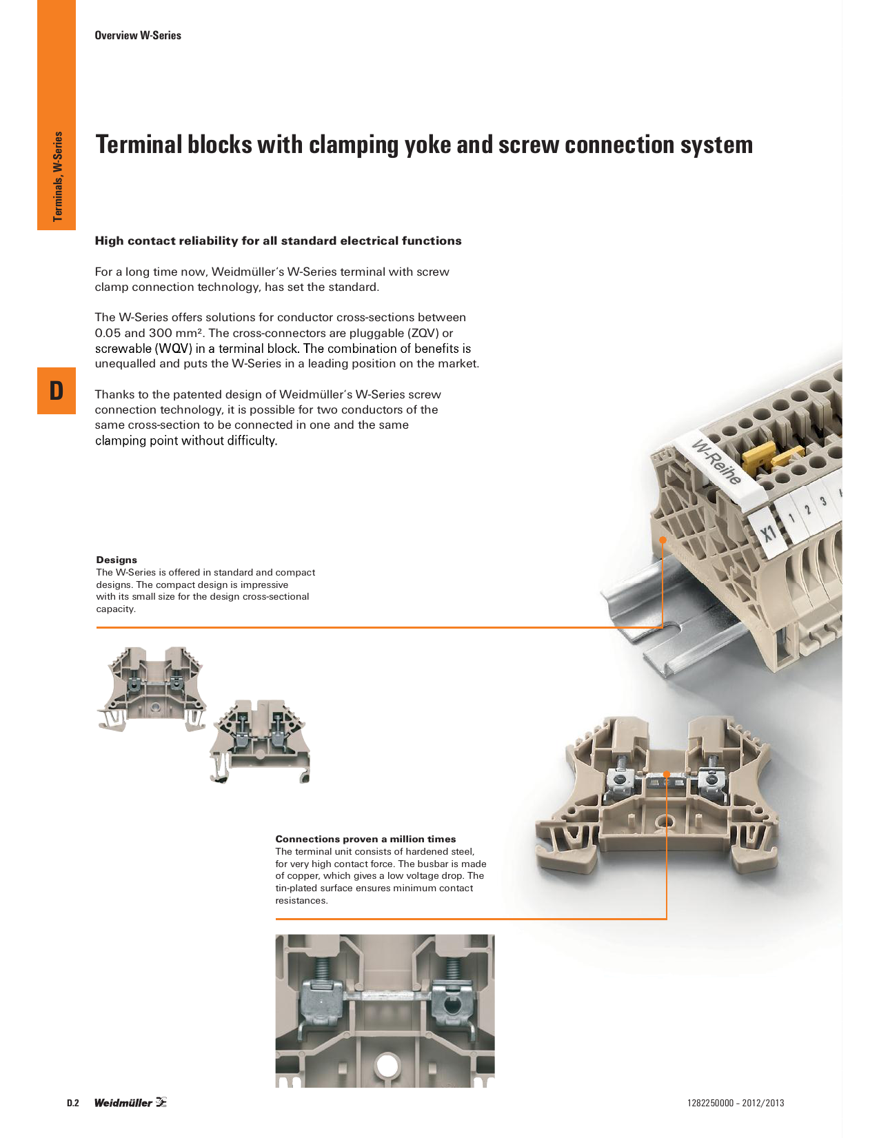 Terminal Blocks With Clamping Yoke And Screw Connection System D Manualzz