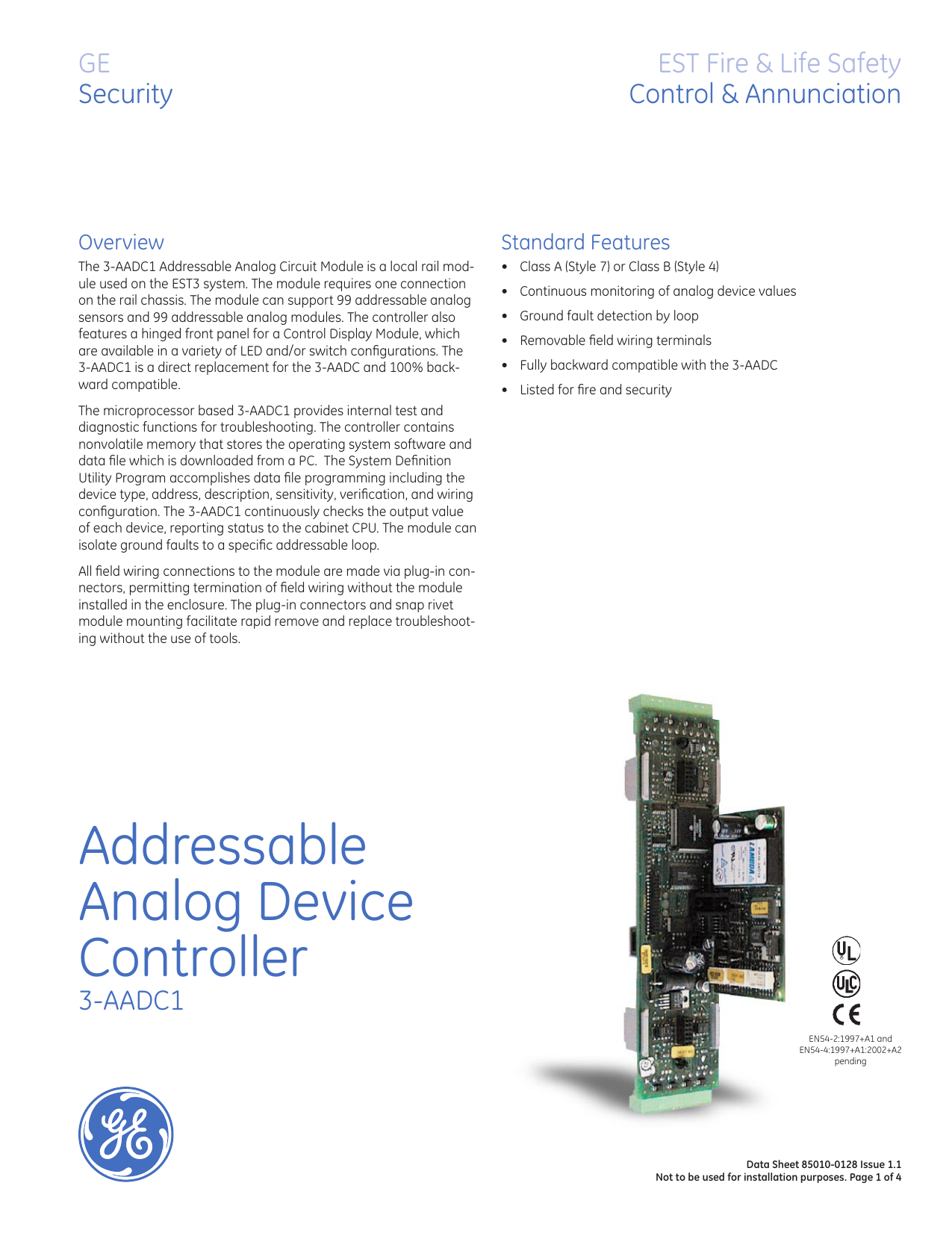 EST EDWARDS M500CF FAST FIRE ALARM CONTROL MODULE 4 AVAILABLE 