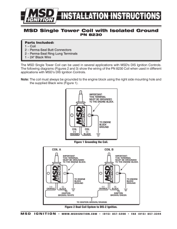 Msd 8230 Ignition Coil Installation, Msd Street Fire Distributor Wiring Diagram Pdf