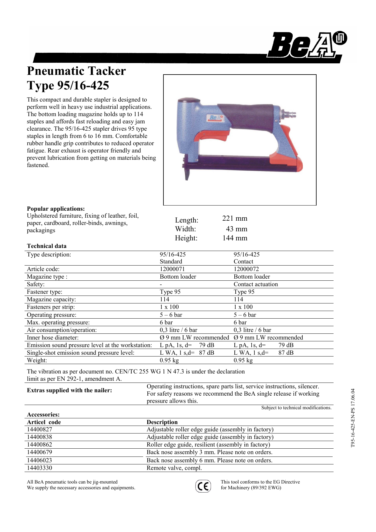 bea air staple gun