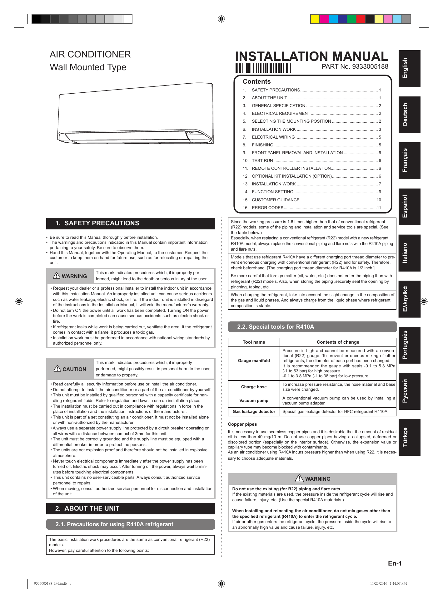 INSTALLATION MANUAL | Manualzz