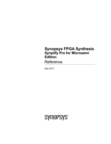 synplicity synplify pro manual