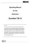 MELAG Euroklav 23 VS+ and Euroklav 29 VS+ Technical Manual | Manualzz