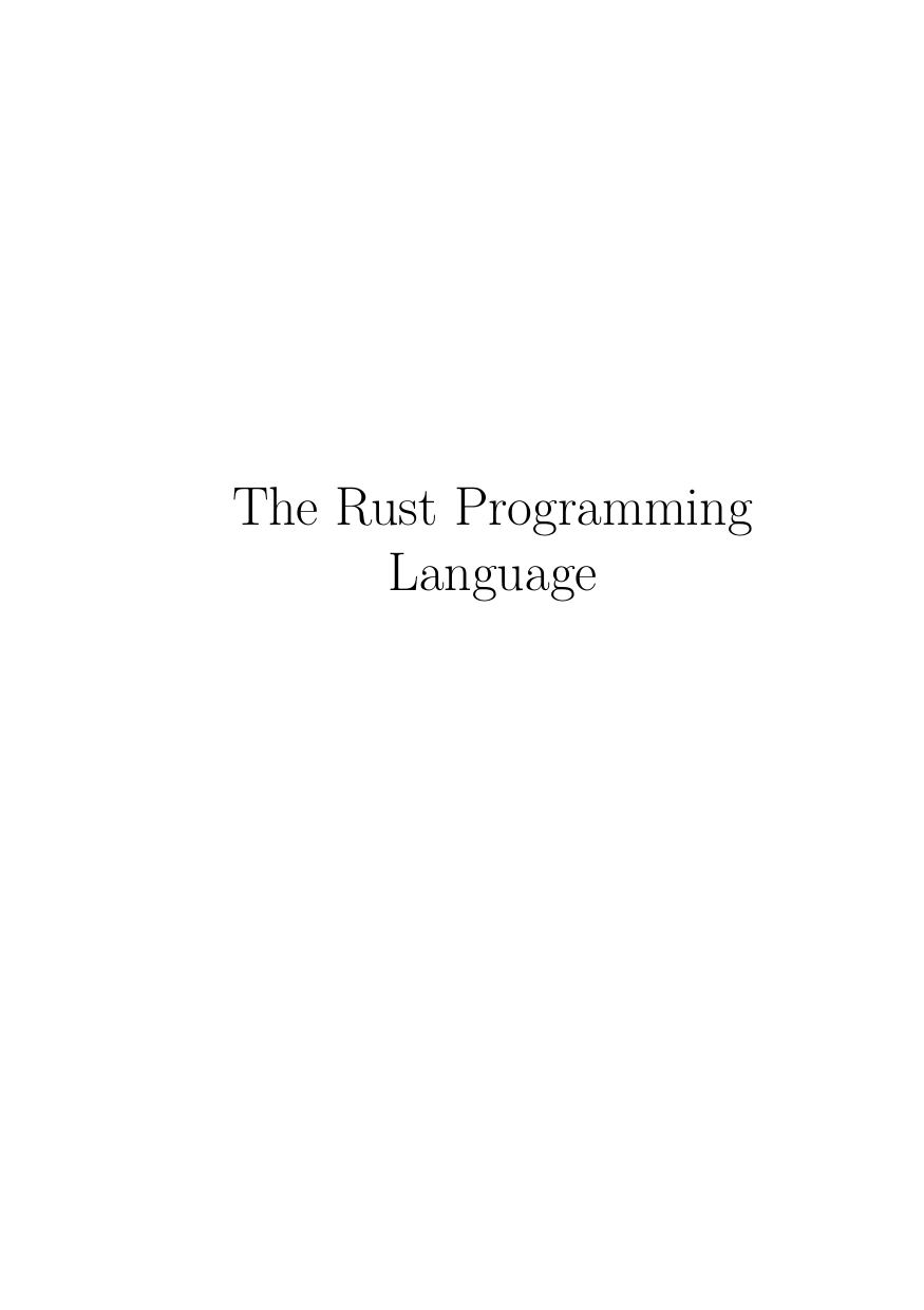 The rust programming. The rust programming