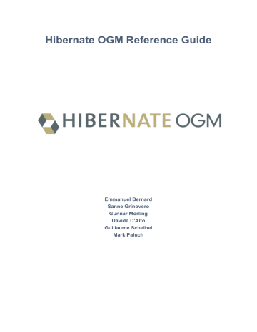 Hibernate Ogm Reference Guide Manualzz