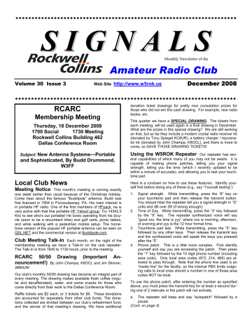 Rockwell Collins Richardson Tx 2022 Christmas Party Rockwell Collins Amateur Radio Club | Manualzz