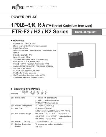 FTR-F2 / H2 / K2 Series | Manualzz