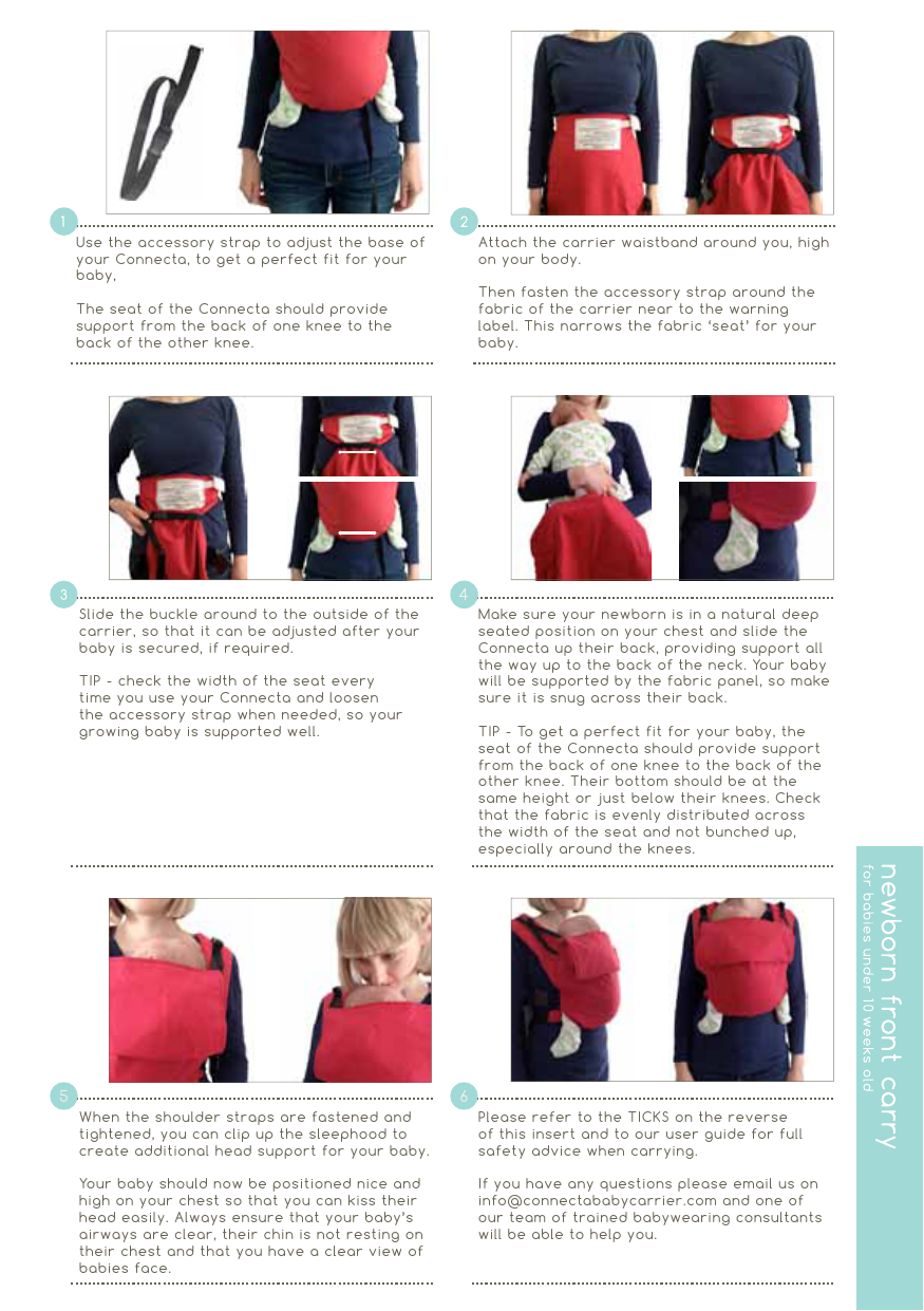 Connecta Newborn Instructions Manualzz