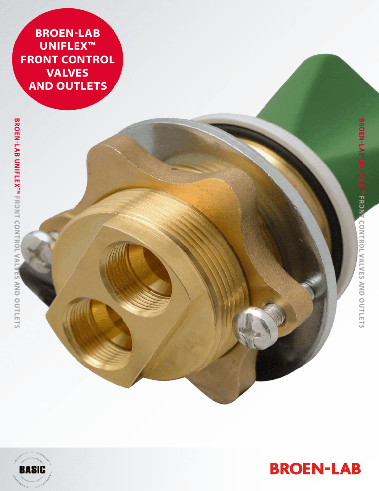 BROENLAB UniFlex Front Control Valves and Outlets Manualzz