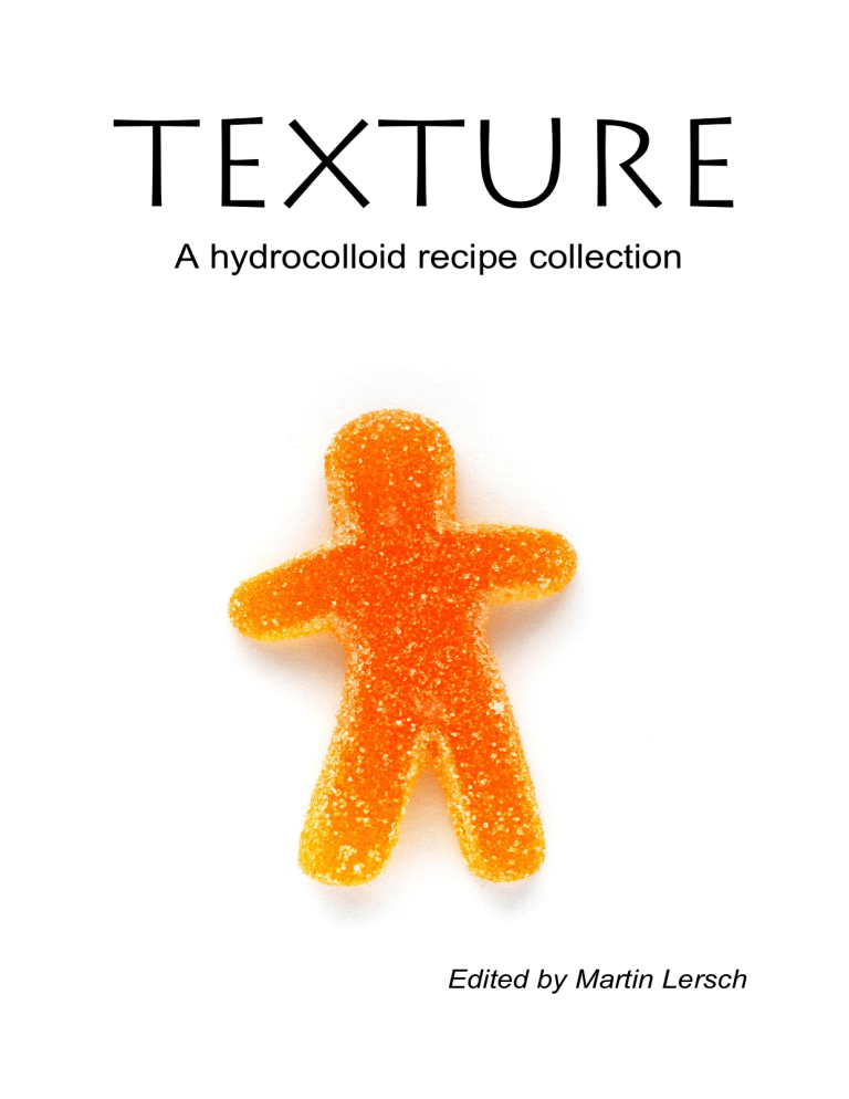 Texture A Hydrocolloid Recipe Collection Manualzz